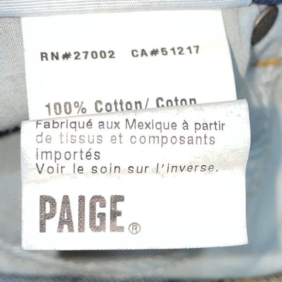 PAIGE Jimmy Jimmy Short Denim Jean 3" Cut off‎ Cuffed Shorts Size 28 - Picture 5 of 7